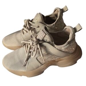 Steve Madden Beige Sneakers with Sparkle